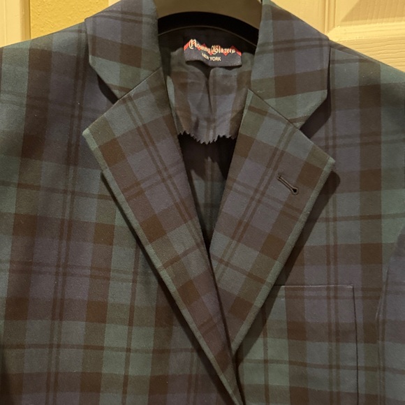 Rowing Blazers New York Cotton Ventless Patch Pock Blackwatch Blazer